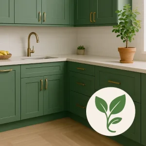 کابینت‌های سبز (Green Cabinets)؛ ترکیب طراحی و پایداری